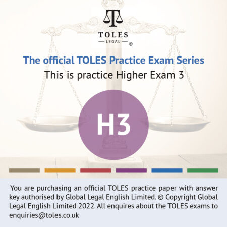 The Official TOLES Practice Papers- Higher Exam Three